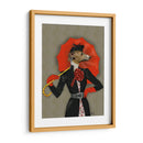 Elegante Galgo Y Paraguas Rojo. - Fab Funky | Cuadro decorativo de Canvas Lab
