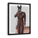 Doberman En El Teléfono - Fab Funky | Cuadro decorativo de Canvas Lab