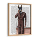 Doberman En El Teléfono - Fab Funky | Cuadro decorativo de Canvas Lab
