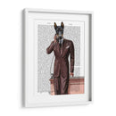 Doberman En El Teléfono - Fab Funky | Cuadro decorativo de Canvas Lab