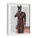 Doberman En El Teléfono - Fab Funky | Cuadro decorativo de Canvas Lab