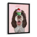 Springer Spaniel Con Cupcake - Fab Funky | Cuadro decorativo de Canvas Lab
