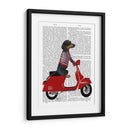 Dachshund En Un Ciclomotor - Fab Funky | Cuadro decorativo de Canvas Lab