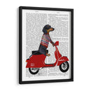 Dachshund En Un Ciclomotor - Fab Funky | Cuadro decorativo de Canvas Lab