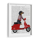 Dachshund En Un Ciclomotor - Fab Funky | Cuadro decorativo de Canvas Lab