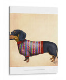 Dachshund Con Suéter Lanudo - Fab Funky | Cuadro decorativo de Canvas Lab