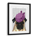 Pug Con Sombrero Púrpura Vintage - Fab Funky | Cuadro decorativo de Canvas Lab