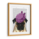 Pug Con Sombrero Púrpura Vintage - Fab Funky | Cuadro decorativo de Canvas Lab