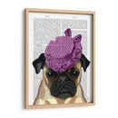 Pug Con Sombrero Púrpura Vintage - Fab Funky | Cuadro decorativo de Canvas Lab