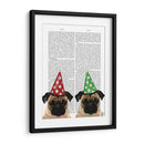 Party Pugs Pair - Fab Funky | Cuadro decorativo de Canvas Lab