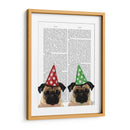 Party Pugs Pair - Fab Funky | Cuadro decorativo de Canvas Lab