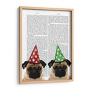 Party Pugs Pair - Fab Funky | Cuadro decorativo de Canvas Lab
