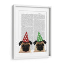 Party Pugs Pair - Fab Funky | Cuadro decorativo de Canvas Lab