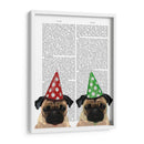 Party Pugs Pair - Fab Funky | Cuadro decorativo de Canvas Lab