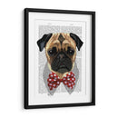 Pug Con Pajarita Manchada Roja - Fab Funky | Cuadro decorativo de Canvas Lab