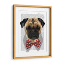 Pug Con Pajarita Manchada Roja - Fab Funky | Cuadro decorativo de Canvas Lab