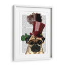 Pug Con Estilo Steampunk Style Top Hat - Fab Funky | Cuadro decorativo de Canvas Lab