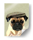 Pug En Tapa Plana - Fab Funky | Cuadro decorativo de Canvas Lab