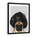 Pug En Una Mala Peluca - Fab Funky | Cuadro decorativo de Canvas Lab