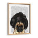 Pug En Una Mala Peluca - Fab Funky | Cuadro decorativo de Canvas Lab