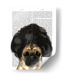 Pug En Una Mala Peluca - Fab Funky | Cuadro decorativo de Canvas Lab