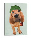 Bloodhound Sherlock Holmes - Fab Funky | Cuadro decorativo de Canvas Lab
