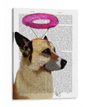 Pastor Alemán Con Halo Rosa - Fab Funky | Cuadro decorativo de Canvas Lab