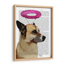 Pastor Alemán Con Halo Rosa - Fab Funky | Cuadro decorativo de Canvas Lab