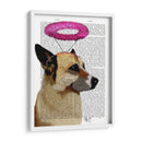 Pastor Alemán Con Halo Rosa - Fab Funky | Cuadro decorativo de Canvas Lab