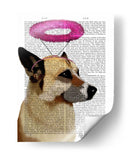 Pastor Alemán Con Halo Rosa - Fab Funky | Cuadro decorativo de Canvas Lab