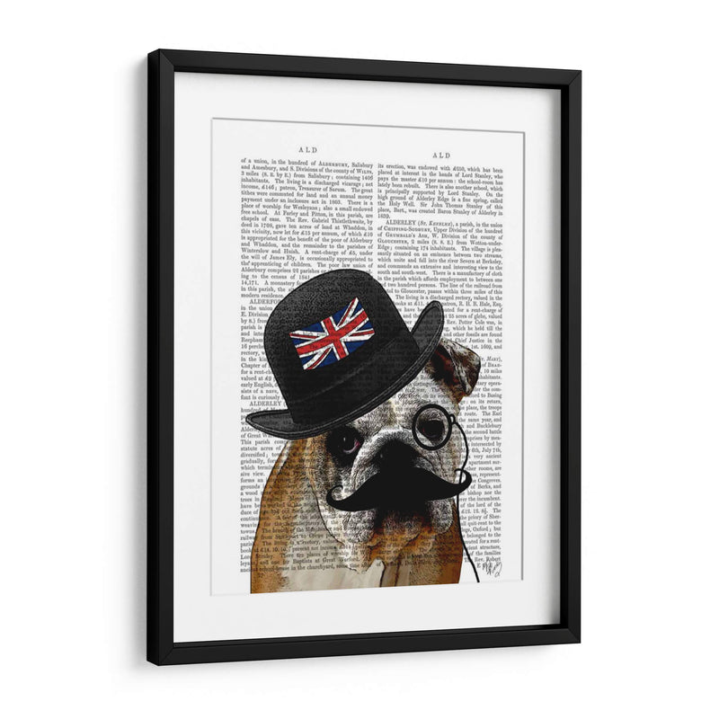 Bulldog British Y Bowler Hat - Fab Funky | Cuadro decorativo de Canvas Lab