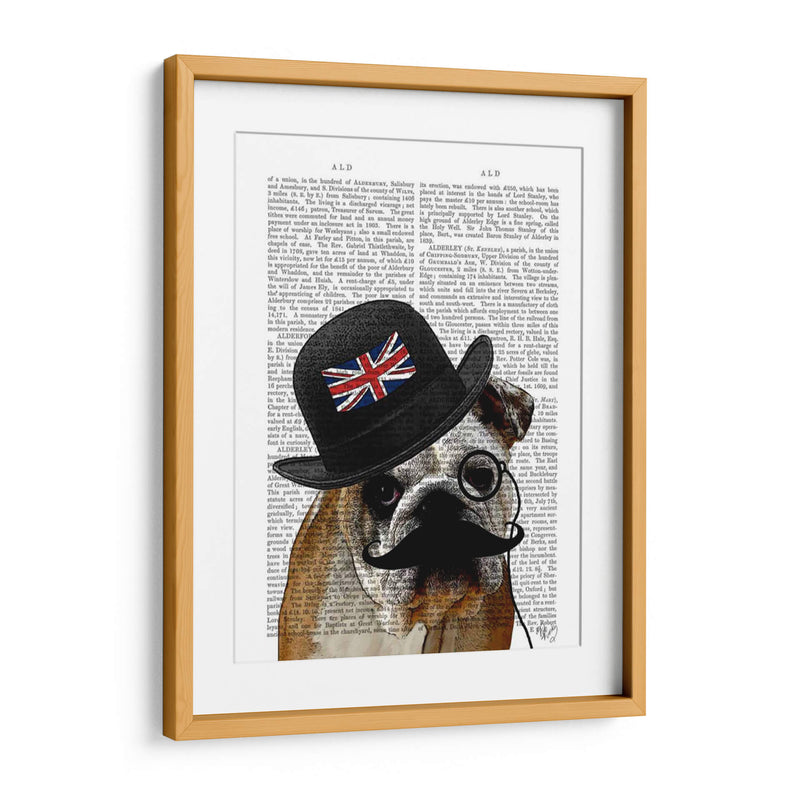 Bulldog British Y Bowler Hat - Fab Funky | Cuadro decorativo de Canvas Lab