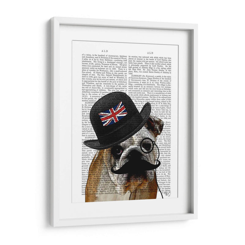 Bulldog British Y Bowler Hat - Fab Funky | Cuadro decorativo de Canvas Lab