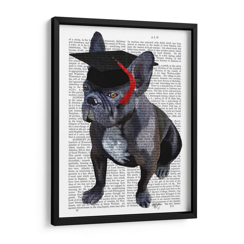 Bulldog Francés De Graduación - Fab Funky | Cuadro decorativo de Canvas Lab