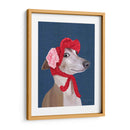 Greyhound Con Sombrero Lanudo Rojo - Fab Funky | Cuadro decorativo de Canvas Lab