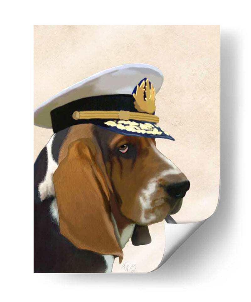 Perro De Mar De Basset Hound - Fab Funky | Cuadro decorativo de Canvas Lab