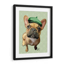 Bulldog Francés Marrón Con Sombrero Verde - Fab Funky | Cuadro decorativo de Canvas Lab
