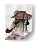 Schnauzer Sherlock - Fab Funky | Cuadro decorativo de Canvas Lab