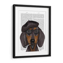Hipster Dachshund Black Y Tan - Fab Funky | Cuadro decorativo de Canvas Lab