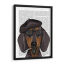 Hipster Dachshund Black Y Tan - Fab Funky | Cuadro decorativo de Canvas Lab