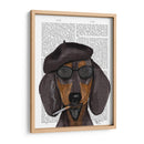 Hipster Dachshund Black Y Tan - Fab Funky | Cuadro decorativo de Canvas Lab