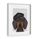 Hipster Dachshund Black Y Tan - Fab Funky | Cuadro decorativo de Canvas Lab