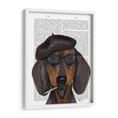 Hipster Dachshund Black Y Tan - Fab Funky | Cuadro decorativo de Canvas Lab