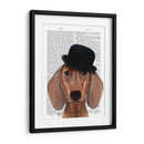Dachshund Con Sombrero De Jugador Negro - Fab Funky | Cuadro decorativo de Canvas Lab