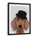 Dachshund Con Sombrero De Jugador Negro - Fab Funky | Cuadro decorativo de Canvas Lab
