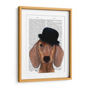 Dachshund Con Sombrero De Jugador Negro - Fab Funky | Cuadro decorativo de Canvas Lab