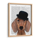 Dachshund Con Sombrero De Jugador Negro - Fab Funky | Cuadro decorativo de Canvas Lab