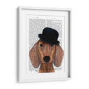 Dachshund Con Sombrero De Jugador Negro - Fab Funky | Cuadro decorativo de Canvas Lab