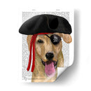 Pirata De Labrador Amarillo - Fab Funky | Cuadro decorativo de Canvas Lab