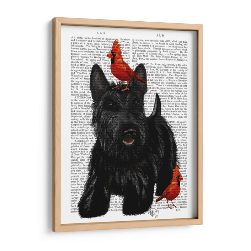 Terrier Escocés Y Pájaros - Fab Funky | Cuadro decorativo de Canvas Lab